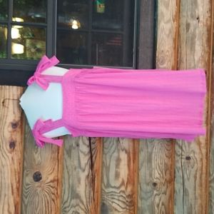 NEW! Pink, flowy nightgown with bows on the shoulders. Works as a beach coverup.